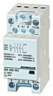 Modular contactor 25A, 4NO, 230VAC 2MW main