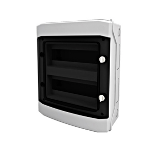 Distribution box 2 rows, transparent doors, IP65, BK080203 Schrack Technik main