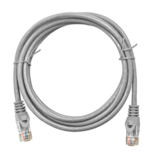 Patchcord RJ45 unshielded, Cat.6, PVC, grey, 1.0m