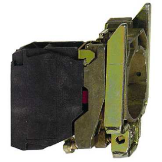 Single contact block with body fixing collar, Harmony XB4, metal, screw clamp terminal, 1NO+1NC main