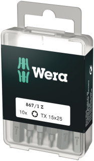 867/1 DIY TORX® bits, TX 15 x 25 mm, 10 pieces, 05072407001 Wera main