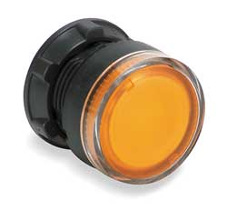 Head for pilot light, Harmony XB5, plastic, orange, 22mm, plain lens, BA9s base fitting main