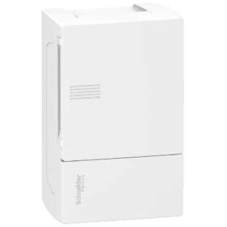Enclosure, Resi9 MP, surface mounting, 1 row of 4 modules, IP40, white door, no terminal block main