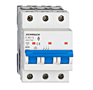 Circuit breaker (MCB) AMPARO 6kA, C ​​40A, 3-pole, Schrack Teknik, AM617340-- main