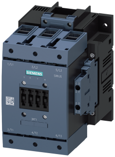 Contactor, AC-3e, 115 A/55 kW/400 V, 3-pole, 240-277 V AC/DC, 2 NO+2 NC, box ..., 3RT1054-1AU36, Siemens main