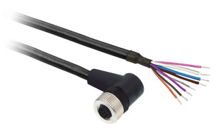 Pre wired connectors XZ, elbowed female, M12, 8 pins, cable PUR 10 m, XZCP53P12L10 main