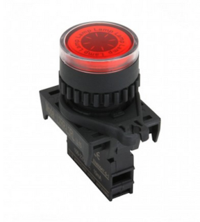 Pogas komplekts 22mm, ar atsperi NO, sarkana, ar LED apgaismojumu S2PR-P3RAD Autonics main