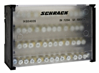 Main branch terminal, 4-pole,125A, in. 1x35mmý,out.10x16mmý, IKB04035-- Schrack Technik main