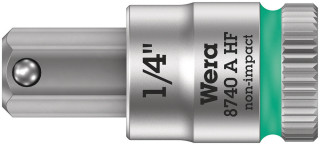 8740 A HF Zyklop bit socket with holding function, 1/4" drive, 1/4" x 28 mm, 05003388001 Wera main