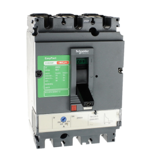 circuit breaker, EasyPact CVS250F, 36kA at 415VAC, 250A, TM-D trip unit, 3P3d main