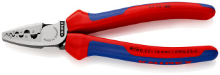 Presēšanas knaibles kabeļu uzgaļiem, 97 72 180 Knipex main