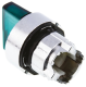 Head for illuminated selector switch, Harmony XB4, metal, green handle, 22mm, universal LED, 2 positions, stay put alt_view_2