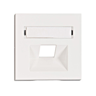 Cover for RJ45 UAE outlet, labelling window, 1-Port, white, EV104314 Schrack Technik