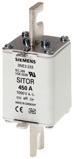 SITOR fuse link, with slotted blade contacts, NH1, In: 250 A, aR, 3NE3227, Siemens main