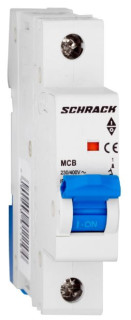 Автоматический выключатель AMPARO 5кА, С 63А, 1-полюсный, UL1077, Schrack Teknik, AM017163UL main