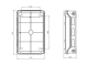 Distribution box 3 rows, transparent doors, IP65, BK080204 Schrack Technik alt_view_2