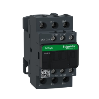 Kontaktors, TeSys Deca, 3P(3NO), AC-3/AC-3e, <=440V, 25A, 208V AC 50/60Hz spole, skrūvju spailes main
