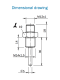 Temperature sensor with thread and head, PT100 B, 5 x 30mm, M14x1.5, -30….130°C, TSP-1PAM10305MZ Sick alt_view_2