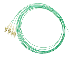FO Pigtail LC, 50/125µm OM3, 2.0m, Easy Strip,aqua,4pieces, HLP03L002E Schrack Technik