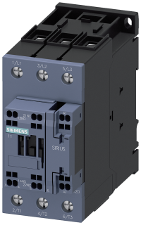 Contactor, AC-3e, 65 A/30 kW/400 V, 3-pole, 400 V AC/50 Hz, 1 NO+1 NC, screw ..., 3RT2037-3AV00, Siemens main