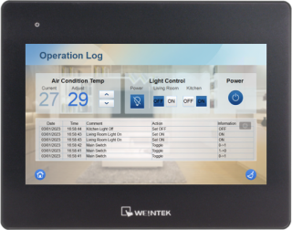 HMI panelis 10, 1'', 1024 x 600px, Quad-Core RISC 1600MHz, USB Host / RS232 / RS485 / Ethernet, cMT2102X  Weintek