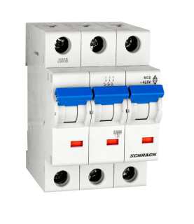 Автоматический выключатель (MCB) C, 40А, 3-полюсный, 40°C, 10кА, Schrack Teknik, BM017340ME main