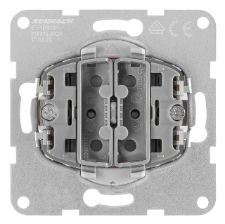 Two-gang two-way switch insert, cage clamps, EV100131 Schrack Technik