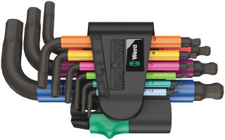 950/9 Hex-Plus Multicolour 2 Набор Г-образных ключей, метрических, BlackLaser, 9 предметов, 05133164001 Wera main