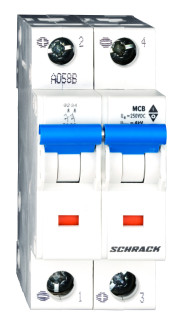 Circuit breaker (MCB) DC-C6, 2-pole, 40° C, 10kA, Schrack Teknik, BM015206ME main