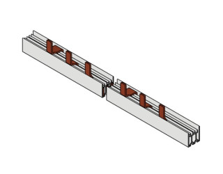 Busbar Pin Version 3-pole, 16mmý / MW=27mm for D0-devices,1m, BS927134 Schrack Technik