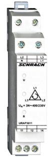 Phase monitoring relay AMPARO, 24V-AC/DC/230V-AC , 1CO, 5A main