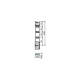 Vertical distribution length, Canalis KSA630, aluminium, 630A, fixed length 2m, 3 outlets, 3L+N+PE, white RAL9001 main