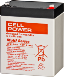 Аккумулятор CP 2.9-12 Cellpower 12 В, 2, 9 Ач, 79x56x105 мм main