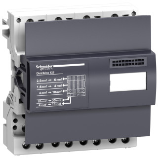 Distribution block, LINERGY DX, for 4P, 125A, 6M, 52holes