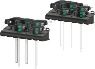454/10 HF Set Imperial 1 screwdiver set T-handle screwdrivers Hex-Plus with holding function, Imperial, 10 pieces, 05023451001 Wera main