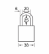 A1105BLU | Anodized Aluminium Padlocks - Keyed Different - 5 Pin locking mechanism alt_view_2