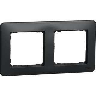 Cover frame, Sedna Design, 2 gang, anthracite