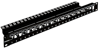 Patchpanel 19" empty for 24 modules (SFA)(SFB), 1U, RAL9005