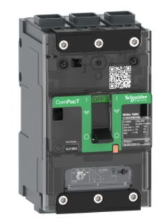 Circuit breaker, ComPacT NSXm 160F, 36kA/415VAC, 3 poles, TMD trip unit 160A, EverLink lugs main