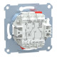 Double switch, Merten inserts, 1-pole 2-way, 10AX, screwless terminals, alt_view_2