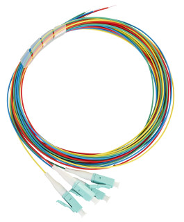 FO Pigtail LC, 50/125æm OM3, 2.0m, Easy Strip, 4pcs, HLP03L042P Schrack Technik