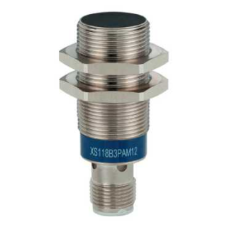 Induktīvais sensors M18, L73mm, brass, Sn8mm, NO, 2-wire, 24...240VAC/DC, Male connector 1/2"20 UNF, 3 pins XS618B1MAU20 main