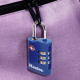 4686EURT | Zinc padlocks (x2) - 3 digits resettable combination - Colours assortment : purple, blue, red and black alt_view_2