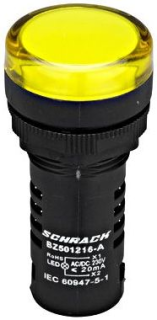 LED lamp yellow, 230 VAC, 22mm, BZ501216A Schrack Technik main