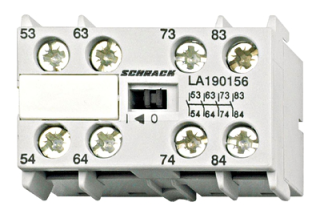 Auxiliary contact block for mini Contactors LA1, 4NO, HK40