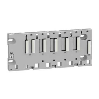 Backplane, Modicon X80 automation platform, 4 slots, panel, plate or DIN rail mounting