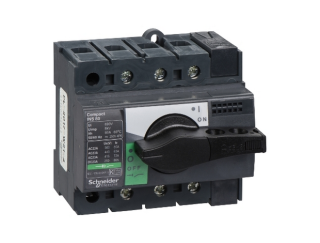 switch disconnector, Compact INS80, 80A, standard version with black rotary handle, 3 poles main