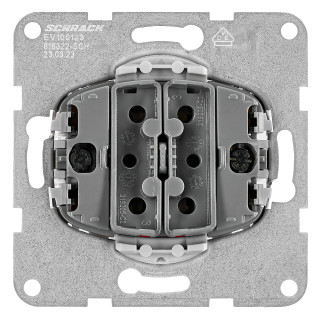 Two-gang push button 1 NO, separate circuits, cage clamps, EV100123 Schrack Technik