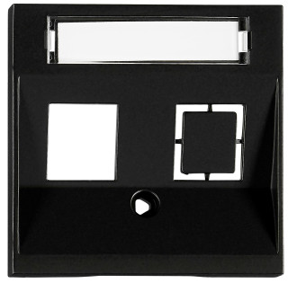 Cover for 1*RJ45 Toolless Line jack, black, EV134303 Schrack Technik