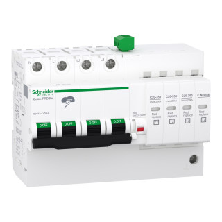 iQuick PRD20r modular surge arrester - 3 poles + N - 350V - with remote transfer main